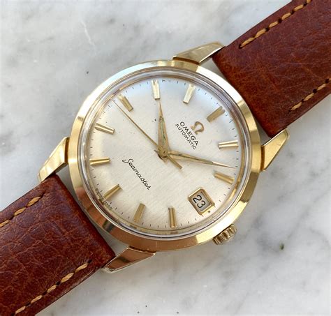 omega seamaster solid gold|Omega Seamaster gold vintage price.